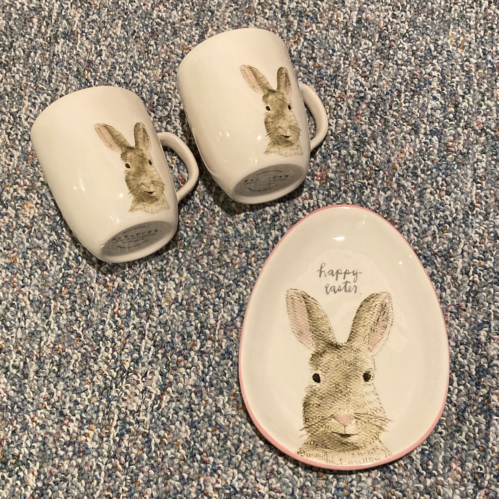 Rae Dunn Easter Mugs & Dish